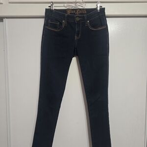 Vintage 2000s Women's Blue Faith Skinny Jeans